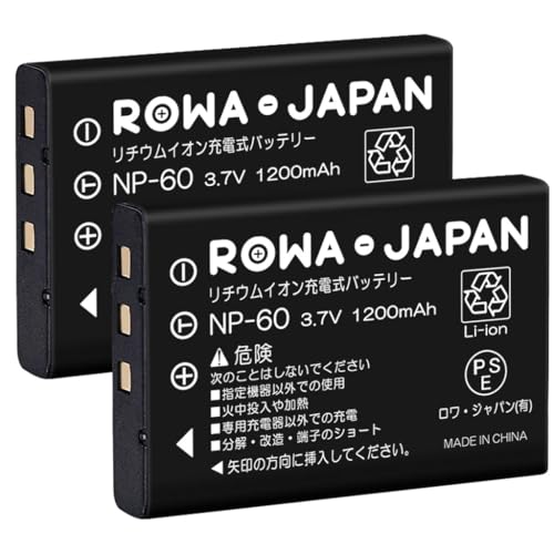 FUJIFILM KLASSE W 動作品　新品電池 Amazon | ロワジャパン NP-60 互換 バッテリー 2個 富士フイルム対応